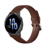 Strap-it® Garmin Venu 2s leren band - 40mm - roodbruin