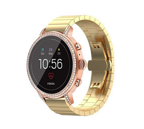 Strap-it® Fossil Gen 5e (42mm) metalen band (goud)