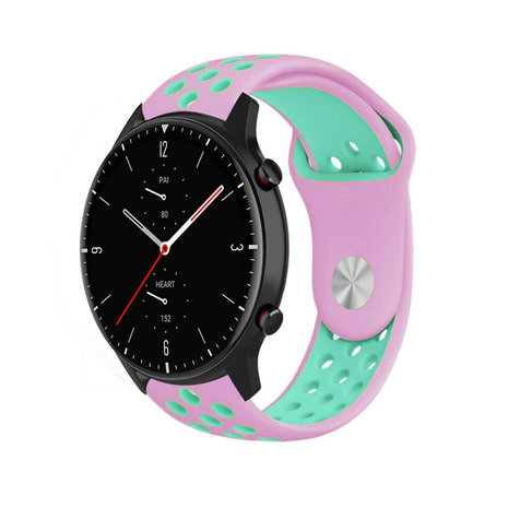 Strap-it® Strap-it Amazfit GTR 2 sport band (roze/aqua)