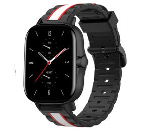Strap-it® Xiaomi Amazfit GTS 2 Special Edition Band (zwart/wit)