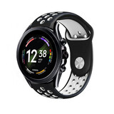 Strap-it® Fossil Gen 6 44mm sport band (zwart/wit)