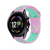 Strap-it® Fossil Gen 6 44mm sport band (roze/aqua)
