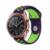 Strap-it® Samsung Galaxy Watch 3 41mm sport band (paars/groen)