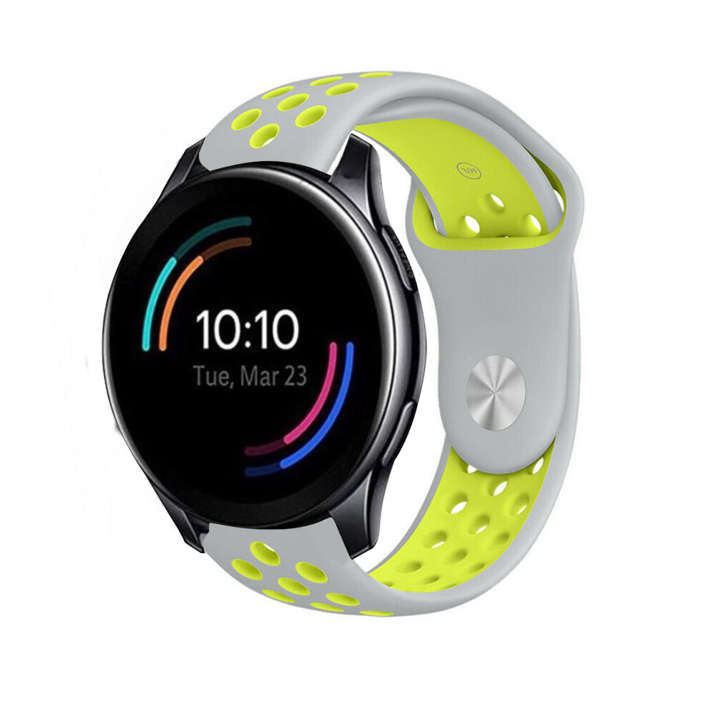 Strap-it® Strap-it OnePlus Watch sport band (grijs/geel)