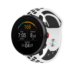 Strap-it® Polar Vantage M sport band (wit/zwart) Strap-it® Polar Vantage M sport band (wit/zwart)