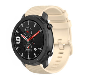 Strap-it® Xiaomi Amazfit GTR Luxe Siliconen bandje (beige)