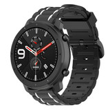 Strap-it® Xiaomi Amazfit GTR sport gesp band (zwart/wit)