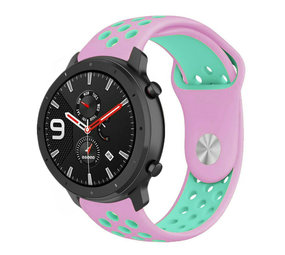 Strap-it® Xiaomi Amazfit GTR sport band (roze/aqua)