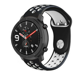 Strap-it® Xiaomi Amazfit GTR sport band (zwart/wit)