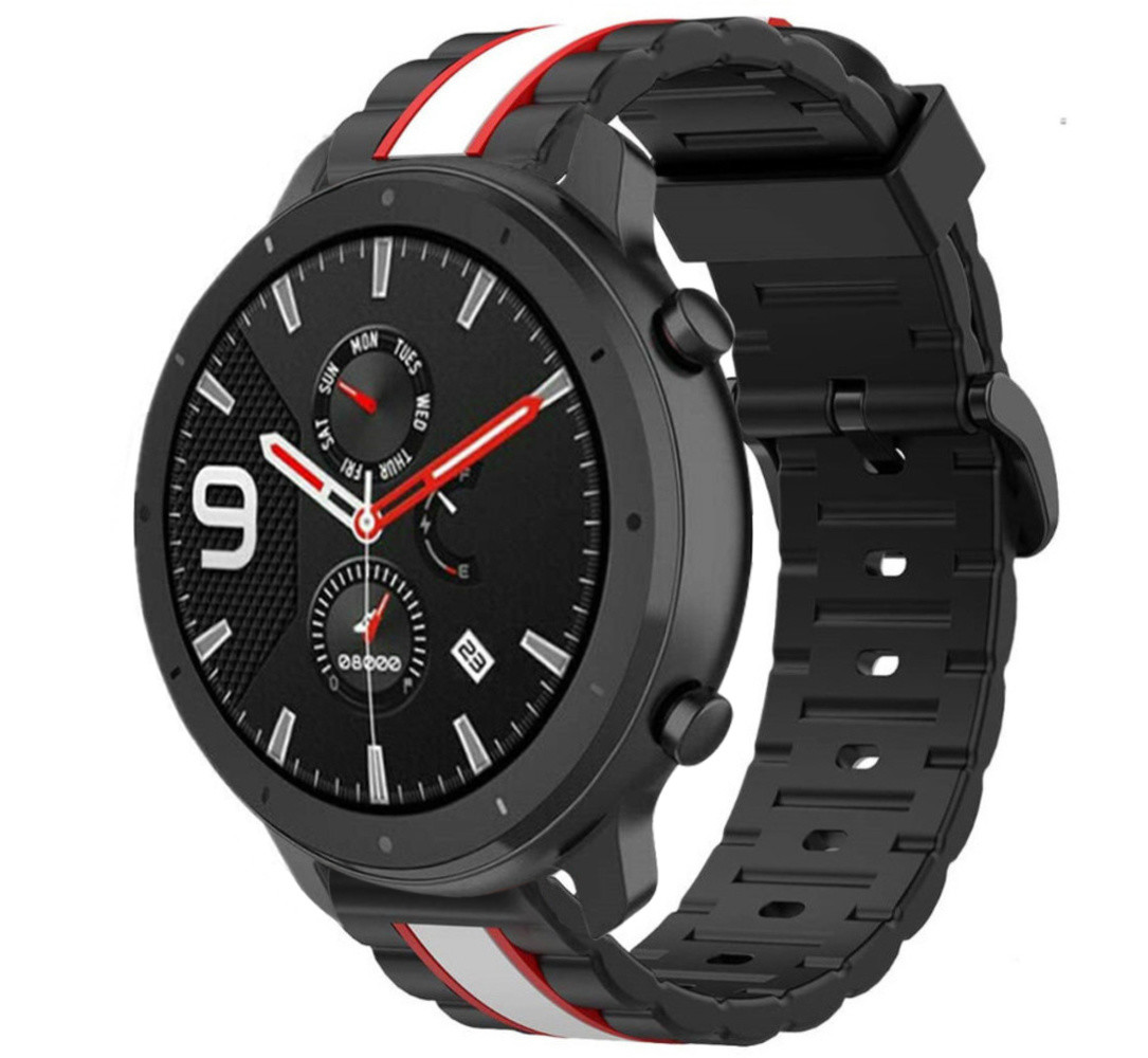 Strap-it® Strap-it Xiaomi Amazfit GTR Special Edition Band (zwart/wit)