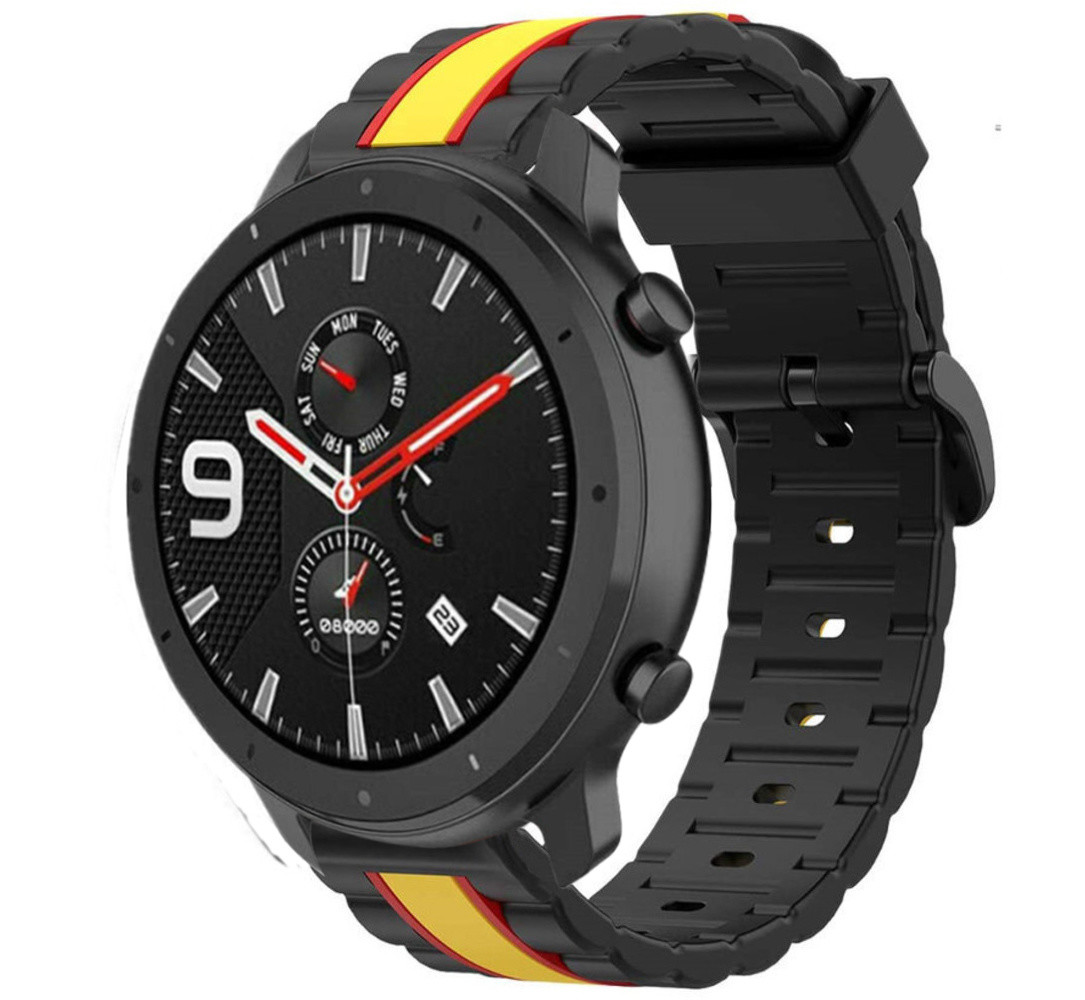 Strap-it® Strap-it Xiaomi Amazfit GTR Special Edition Band (zwart/geel)