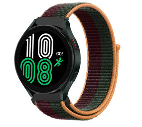 Strap-it® Samsung Galaxy Watch 4 44mm nylon band (dark cherry)