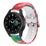 Strap-it® Samsung Galaxy Watch 4 Classic 46mm Colorful  Silicone bandje