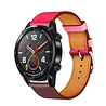 Strap-it® Strap-it Huawei Watch GT leren band (knalroze/roodbruin) Strap-it® Strap-it Huawei Watch GT leren band (knalroze/roodbruin)