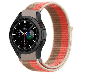 Strap-it® Samsung Galaxy Watch 4 Classic 46mm nylon band (pink pomelo) Strap-it® Samsung Galaxy Watch 4 Classic 46mm nylon band (pink pomelo)