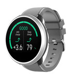 Strap-it® Polar Unite twill siliconen band (grijs)