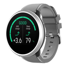 Strap-it® Polar Unite twill siliconen band (grijs)