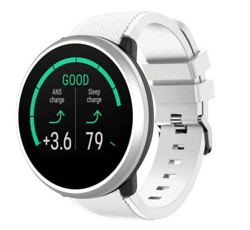 Strap-it® Strap-it Polar Unite twill siliconen band (wit)