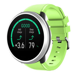 Strap-it® Polar Unite twill siliconen band (lichtgroen)