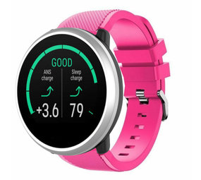 Strap-it® Polar Unite twill siliconen band (knalroze)