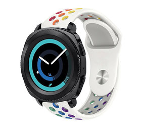 Strap-it® Samsung Gear Sport sport band (wit kleurrijk) Strap-it® Samsung Gear Sport sport band (wit kleurrijk)