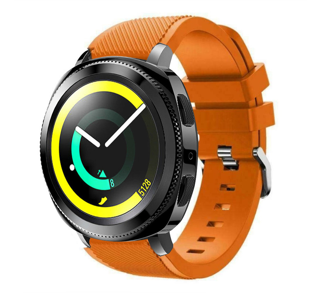 Samsung Gear Sport silicone band (oranje) Smartwatchbanden.nl