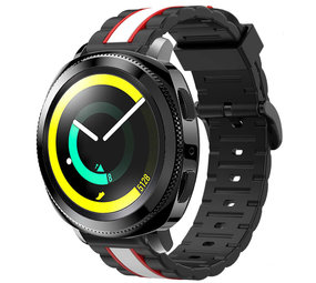 Strap-it® Samsung Gear Sport Special Edition Band (zwart/wit)