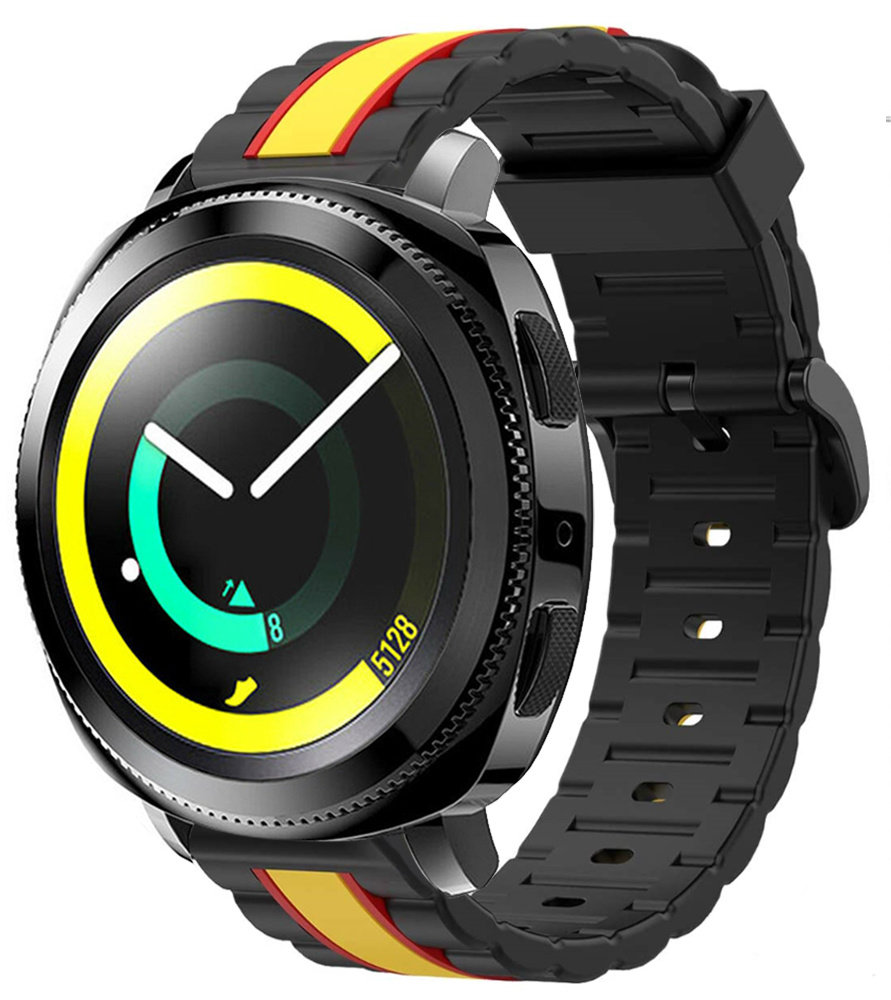 Strap-it® Strap-it Samsung Gear Sport Special Edition Band (zwart/geel)