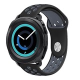 Strap-it® Samsung Gear Sport sport band (zwart/grijs)