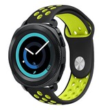 Strap-it® Samsung Gear Sport sport band (zwart/geel)