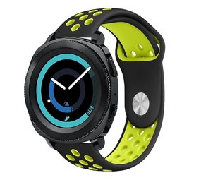 Strap-it® Samsung Gear Sport sport band (zwart/geel)