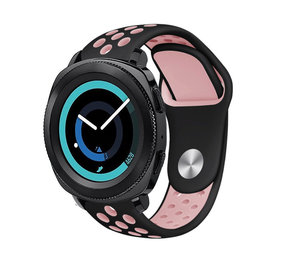Strap-it® Samsung Gear Sport sport band (zwart/roze)