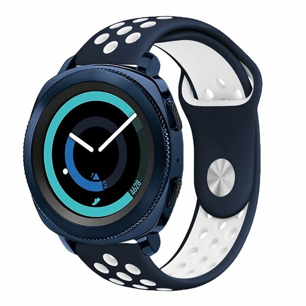 Strap-it® Strap-it Samsung Gear Sport sport band (blauw/wit)