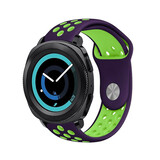 Strap-it® Samsung Gear Sport sport band (paars/groen)