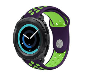 Strap-it® Samsung Gear Sport sport band (paars/groen) Strap-it® Samsung Gear Sport sport band (paars/groen)