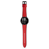 Strap-it® Samsung Galaxy Watch 5 Pro hybrid leren bandje (rood)