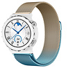 Strap-it® Strap-it Huawei Watch GT 3 Pro 43mm Milanese band (blauw/goud) Strap-it® Strap-it Huawei Watch GT 3 Pro 43mm Milanese band (blauw/goud)
