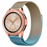 Strap-it® Samsung Galaxy Watch Milanese band 42mm (blauw/goud) Strap-it® Samsung Galaxy Watch Milanese band 42mm (blauw/goud)