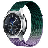 Strap-it® Samsung Gear S3 Milanese band (paars/groen)