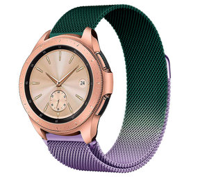 Strap-it® Samsung Galaxy Watch Milanese band 42mm (paars/groen)