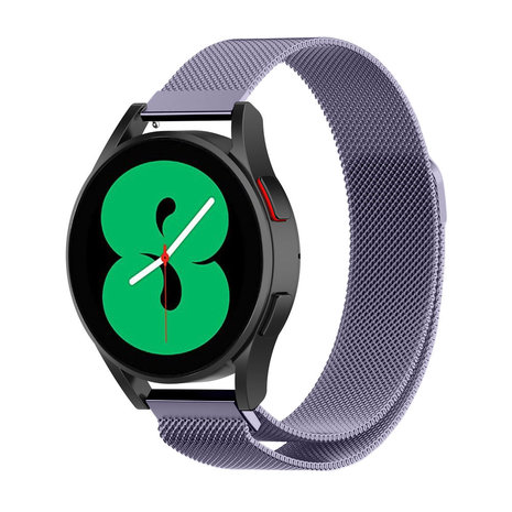 Strap-it® Strap-it Samsung Galaxy Watch 4 - 40mm Milanese band (lichtpaars)