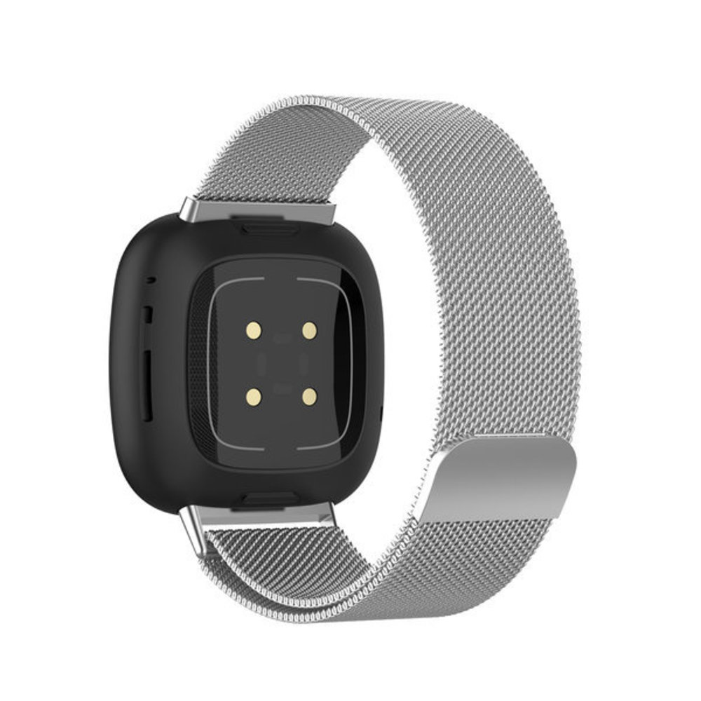 Strap-it® Strap-it Fitbit Versa 4 Milanese band (zilver)
