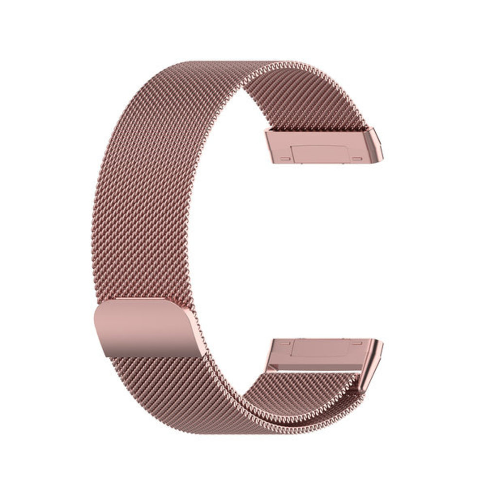Strap-it® Strap-it Fitbit Versa 4 Milanese band (roze)