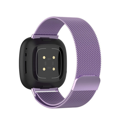 Strap-it® Strap-it Fitbit Versa 4 Milanese band (lichtpaars)