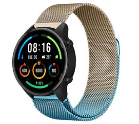 Strap-it® Xiaomi Mi Watch Milanese band (blauw/goud) Strap-it® Xiaomi Mi Watch Milanese band (blauw/goud)