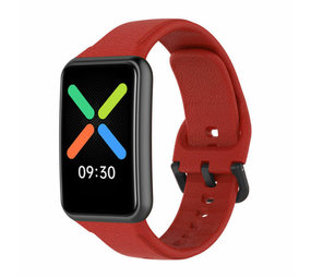 Strap-it® Oppo Watch Free siliconen bandje (rood)
