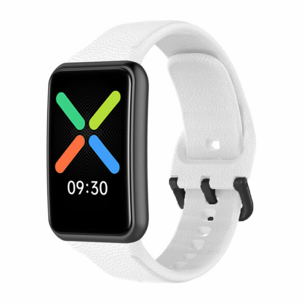 Strap-it® Strap-it Oppo Watch Free siliconen bandje (wit)