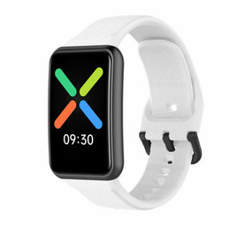 Strap-it® Oppo Watch Free siliconen bandje (wit)