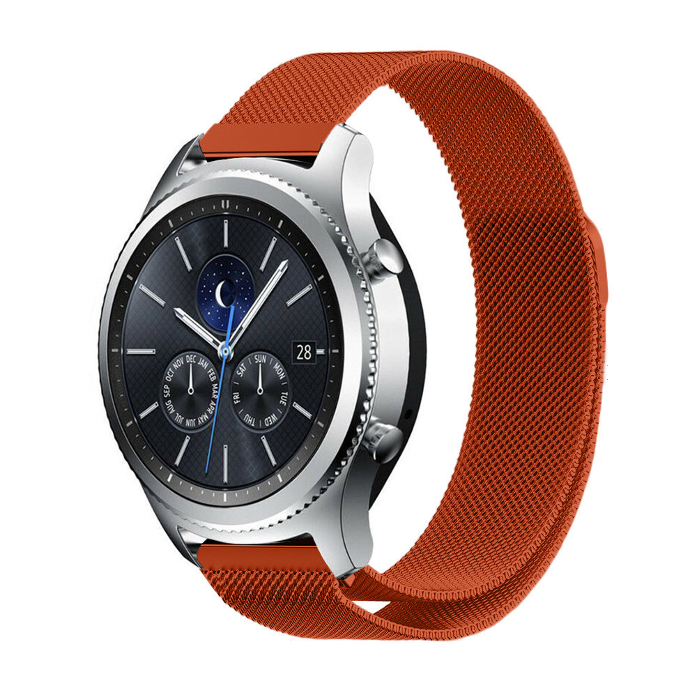 Strap-it® Strap-it Samsung Gear S3 Milanese band (oranje)