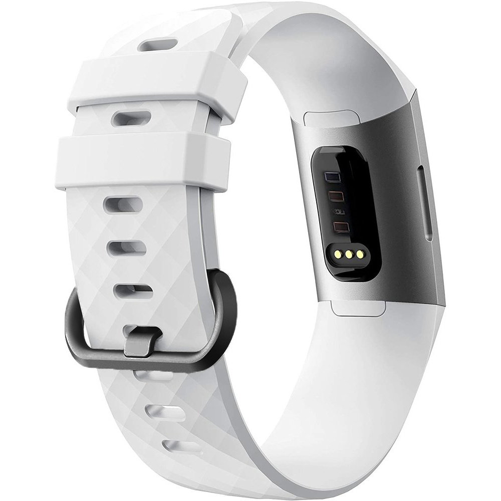 Strap-it® Strap-it Fitbit Charge 4 silicone band (wit)